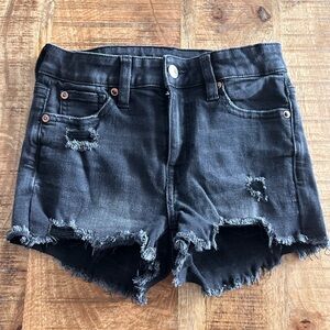 American Eagle distressed Black Jean Shorts 00